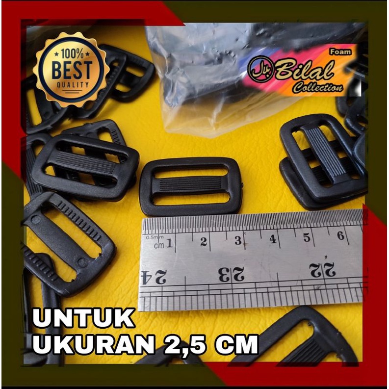 GESPER RING JALAN PLASTIK HITAM UKURAN 2,5CM