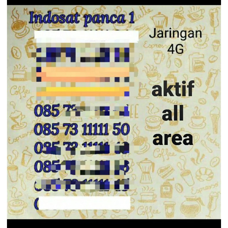 Nomor cantik indosat im3 4G panca Rapi