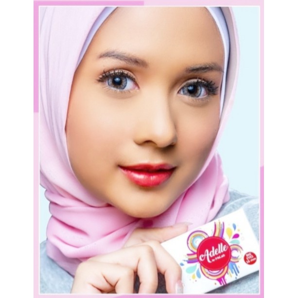 {BISA COD} SOFTLENS ADELLE NORMAL &amp; MINUS (-0.50 SD -4.00) BY IRISLAB DIA 16MM FREE LENSCASE BIG EYES / LIVING COLOR