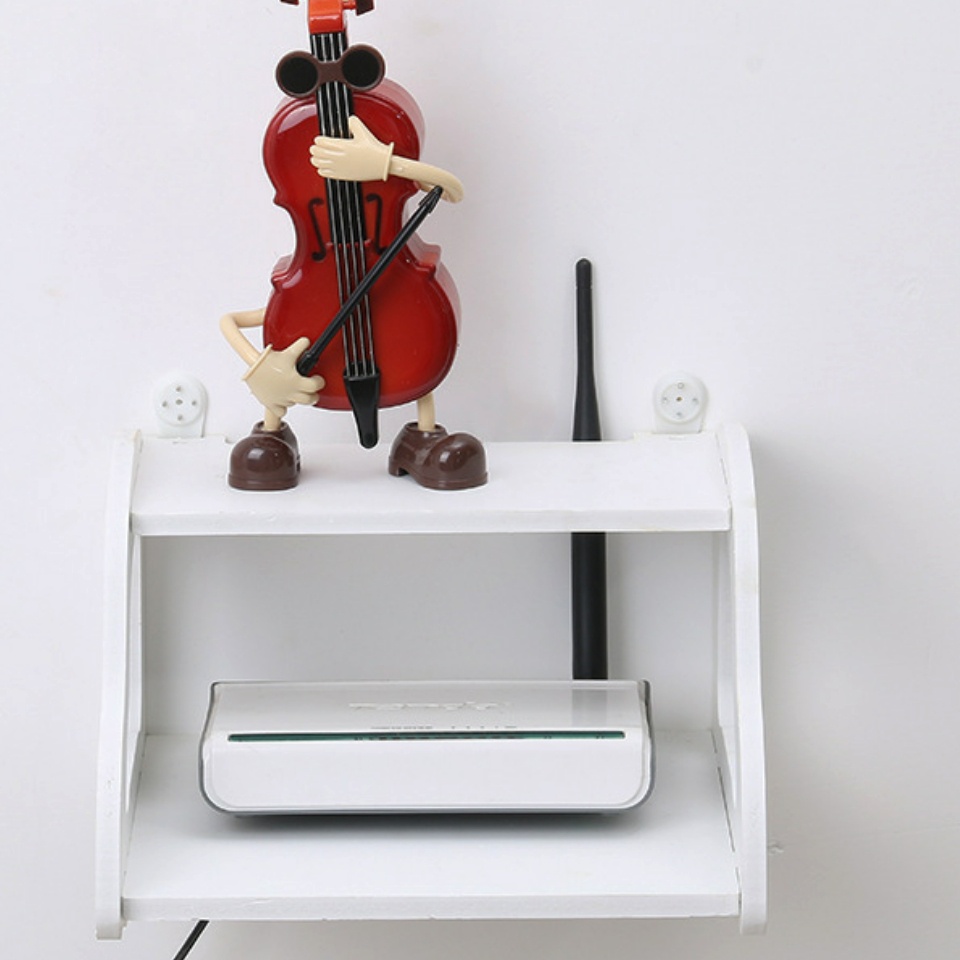 rak dekoder dinding Papan rak penyimpanan VINTAGE TV DIGITAL