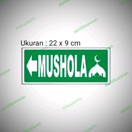 Petunjuk Mushola , Sign label Acrylic mushola, Sign Board Akrilik