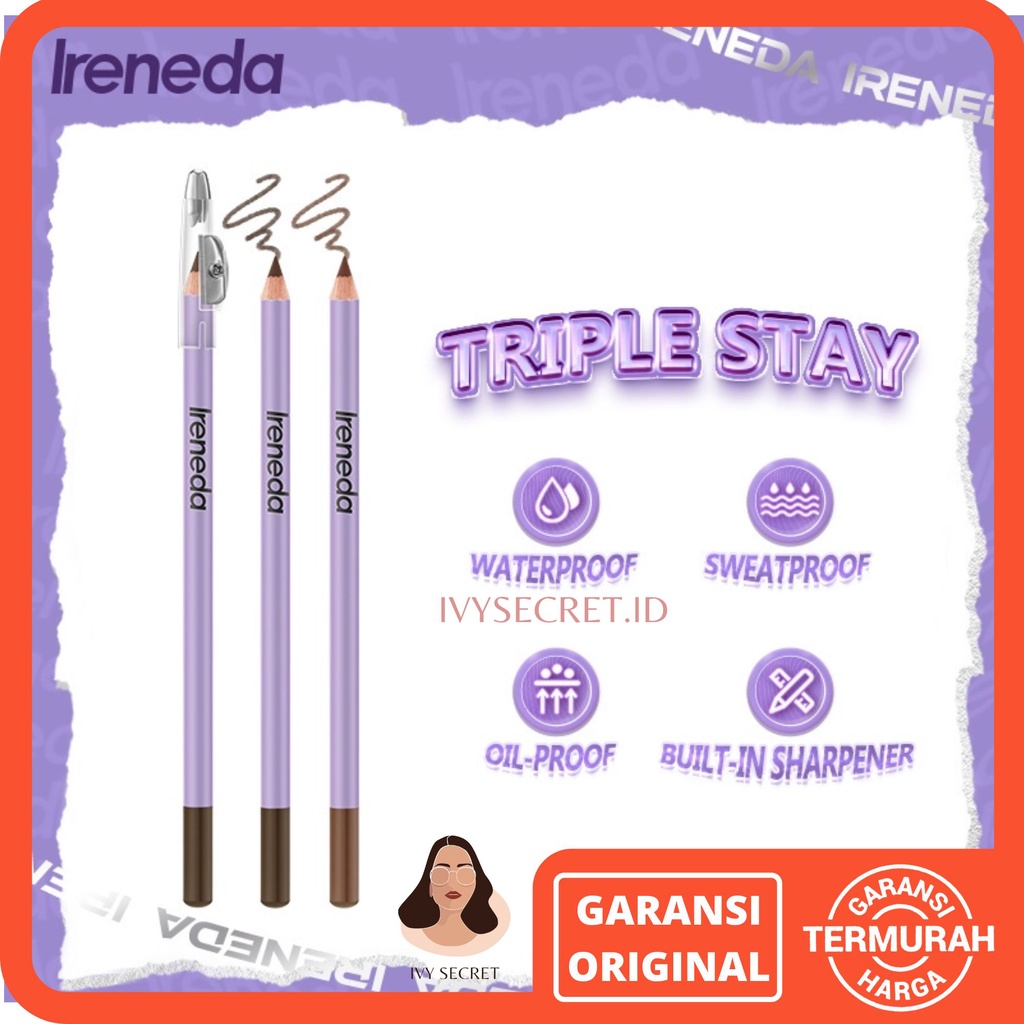 Ireneda Eyebrow Pencil Precision And Sharpener Eyebrow Pensil Alis Ireneda Eyebrow Pencil Waterproof