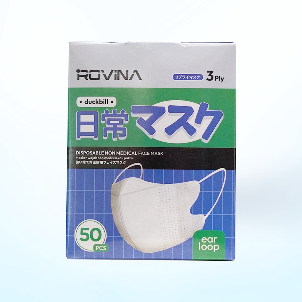 Rovina Duckbill Mask ’50S 3Ply Earloop masker non medis