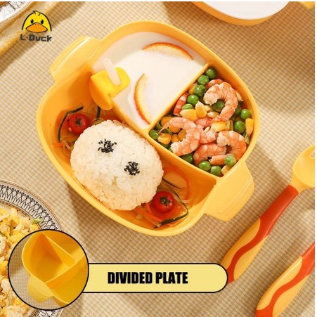 Perlengkapan Makan Anak Tableware Set Duck Kotak Makan Bayi BPA FREE