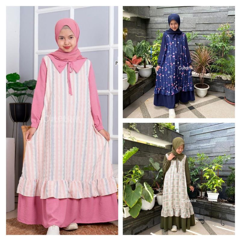 CUTETRIK Gamis Anak Perempuan Gamis Akira