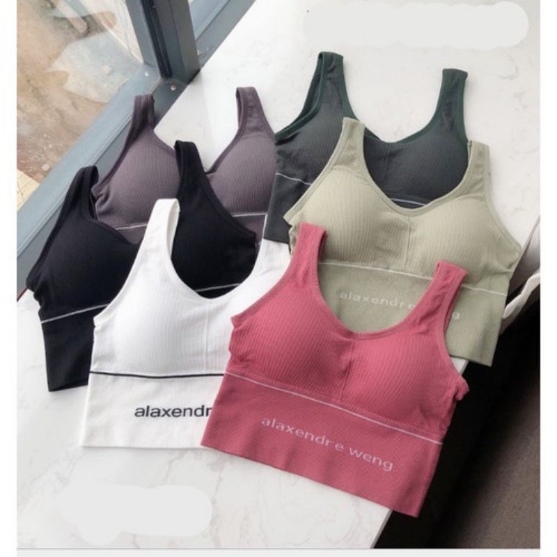 H ( H13 ) SPORT BRA IMPORT WANITA / GYM BRA OLAHRAGA PUSH UP SPONS SEXY ELASTIS TANPA KAWAT FREE PLASTIK