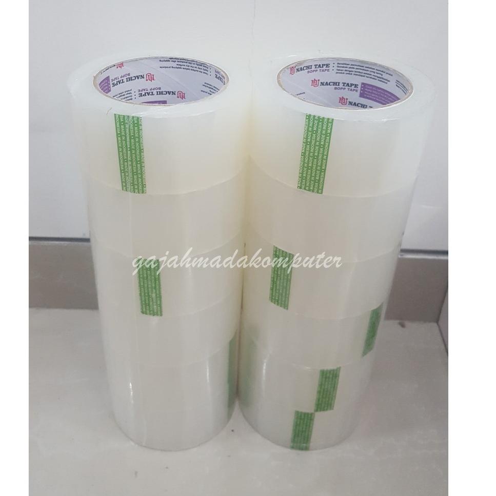 

ゥ Lakban / Plakban / Isolasi / Selotip Nachi Opp 2 inch 2" x 100 yard bening atau coklat ㆉ