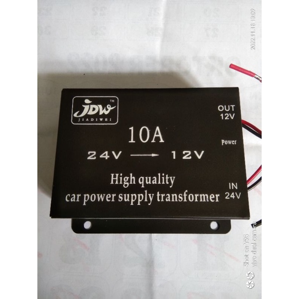 step down 10A merek JDW input dc 24V output DC 12V