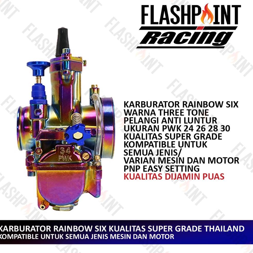 PALING DICARI (BISA COD) KARBURATOR PWK 28 30 32 34 PELANGI RAINBOW SIX POWER JET KARBU CPO SUDCO KE