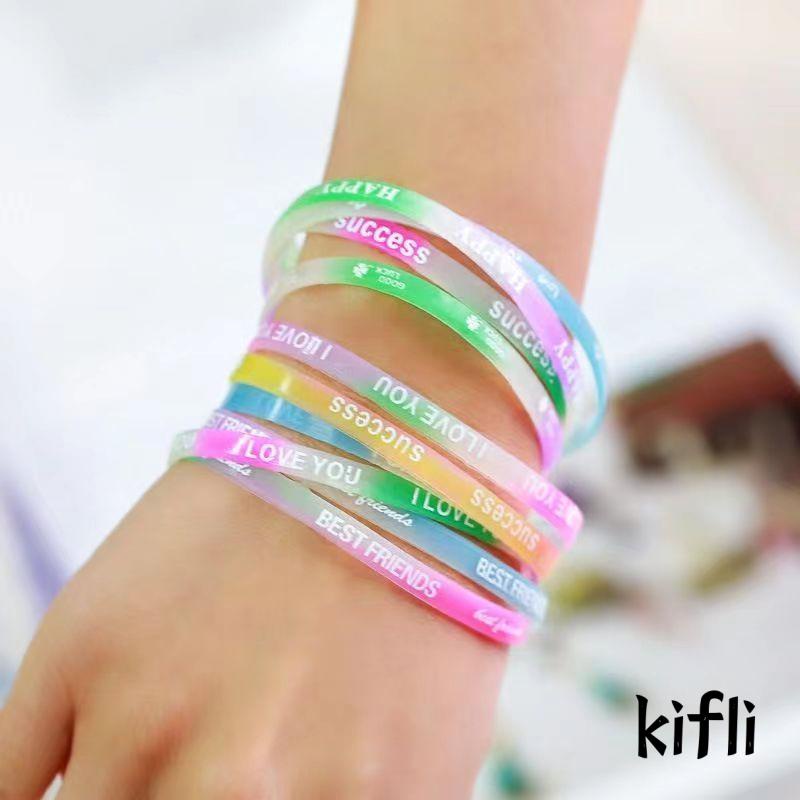 Gelang Bahan Silikon Luminous Fluorescent Untuk Pasangan