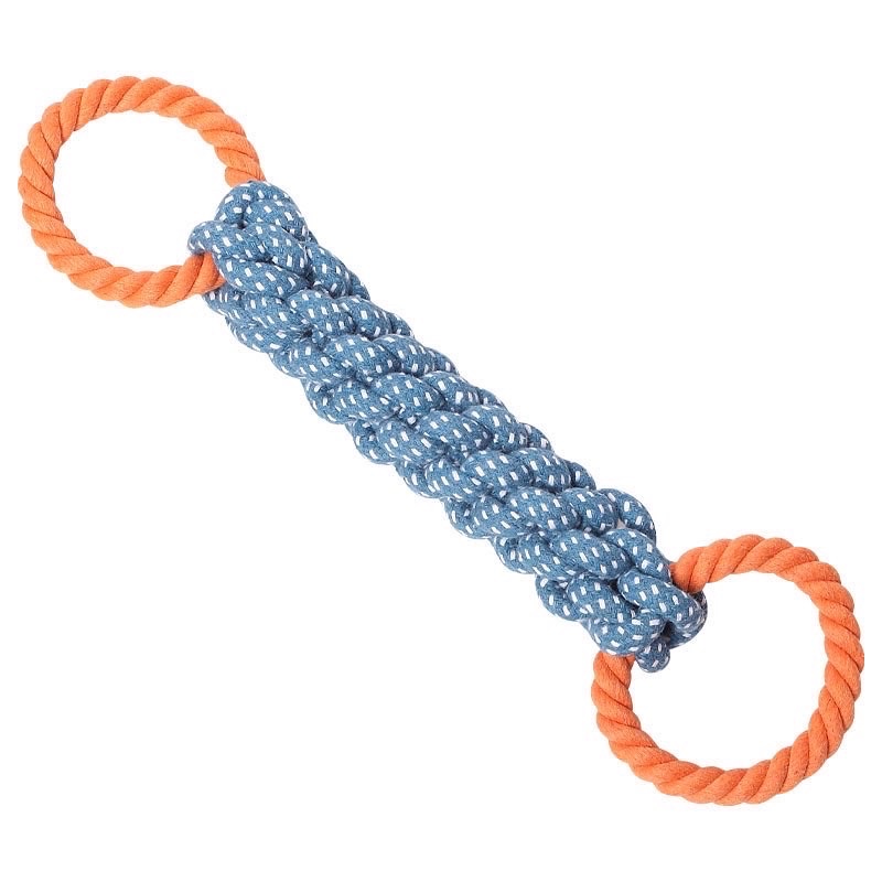 Double ring chewing rope clean teeth toy