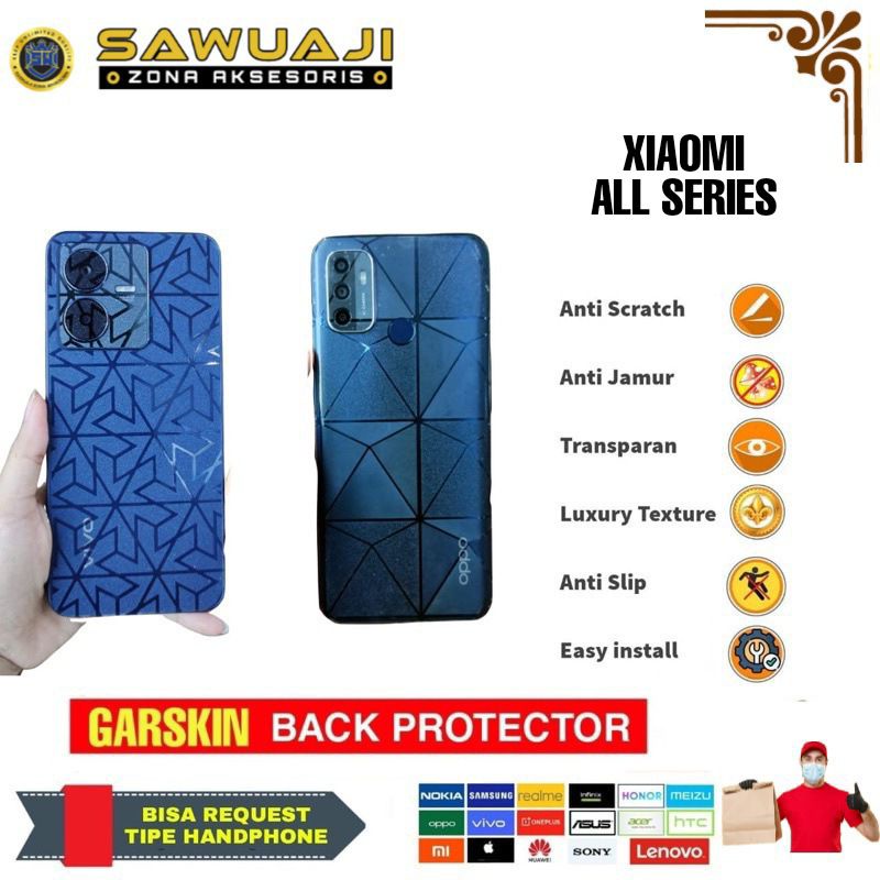 Garskin Skin Back Protector  Hydrogel Skin Anti Jamur Xiaomi  MiA1/MiA2 Lite/MiA2/Mi10T /Mi10T Pro/M