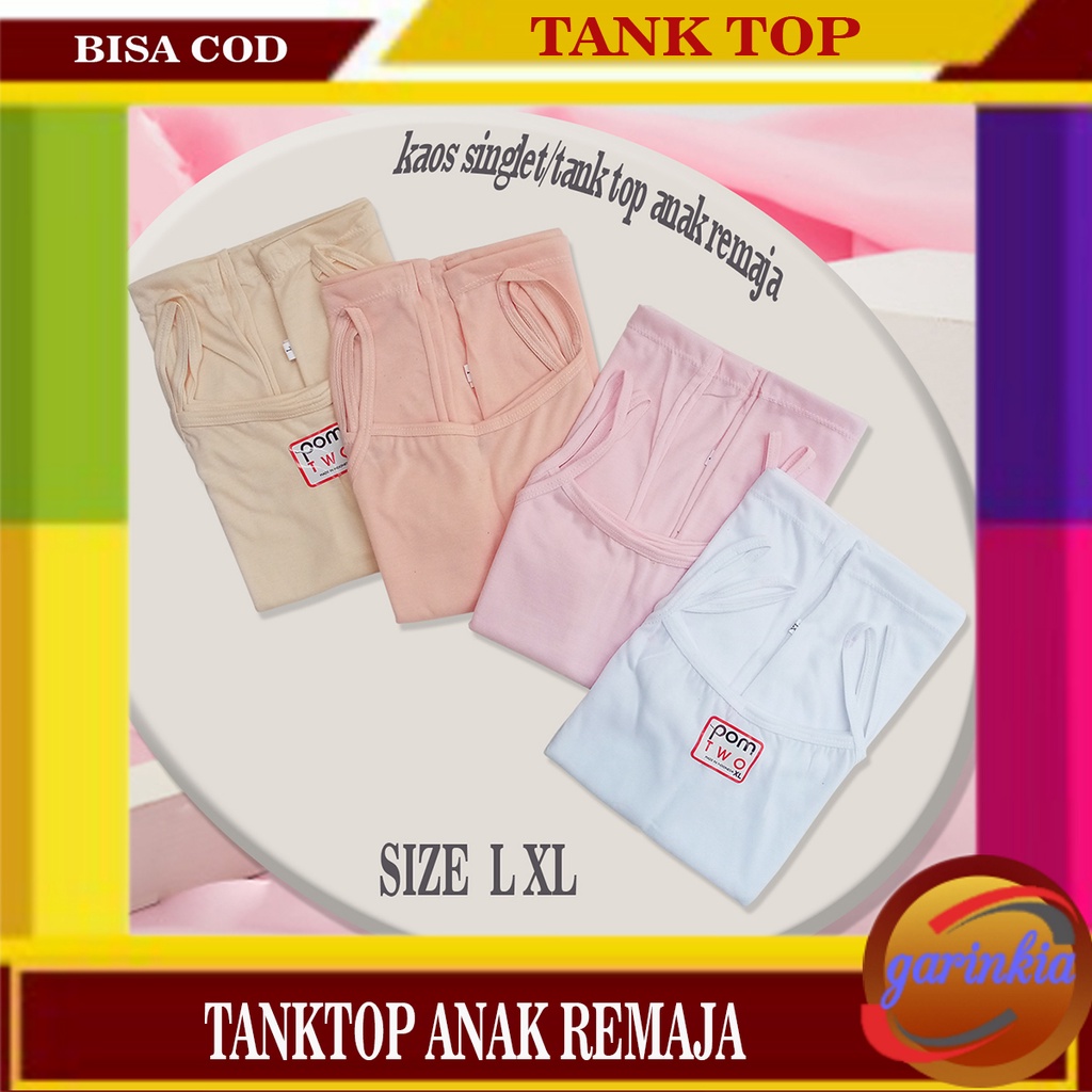 kaos Singlet Tanktop Anak Remaja Perempuan