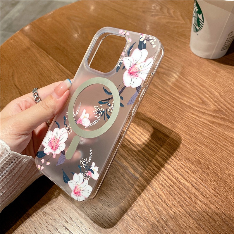 pelindung kamera iphone 14 pro max iphone 14 plus 13 11 12 pro max case magnetic akrilik iphone flower case