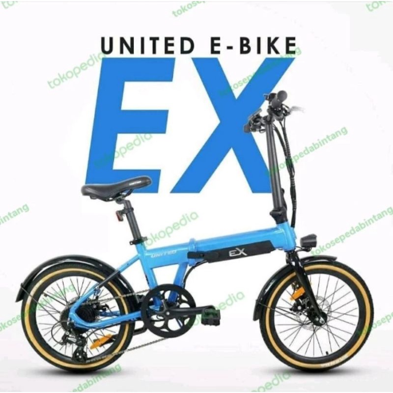 PROMO GRATIS ONGKIR Sepeda Lipat Listrik UNITED EX E Bike Folding