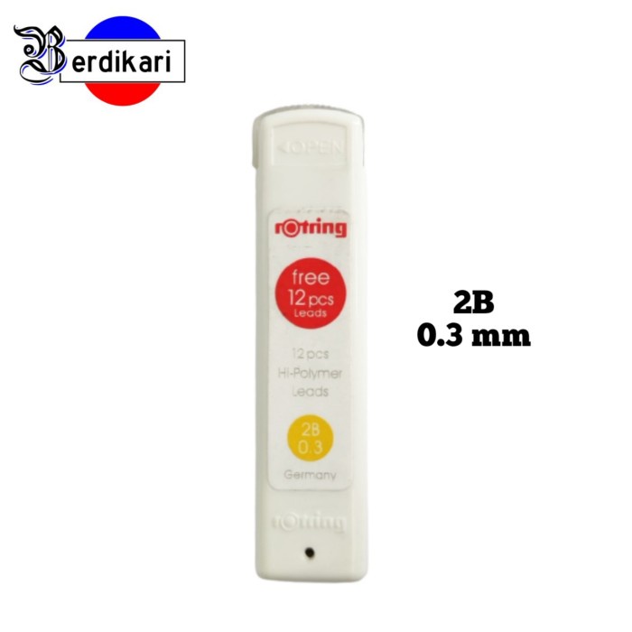

monggo] Isi Pensil Rotring Hi Polymer 0.3 mm 2B Refill Pencil Leads