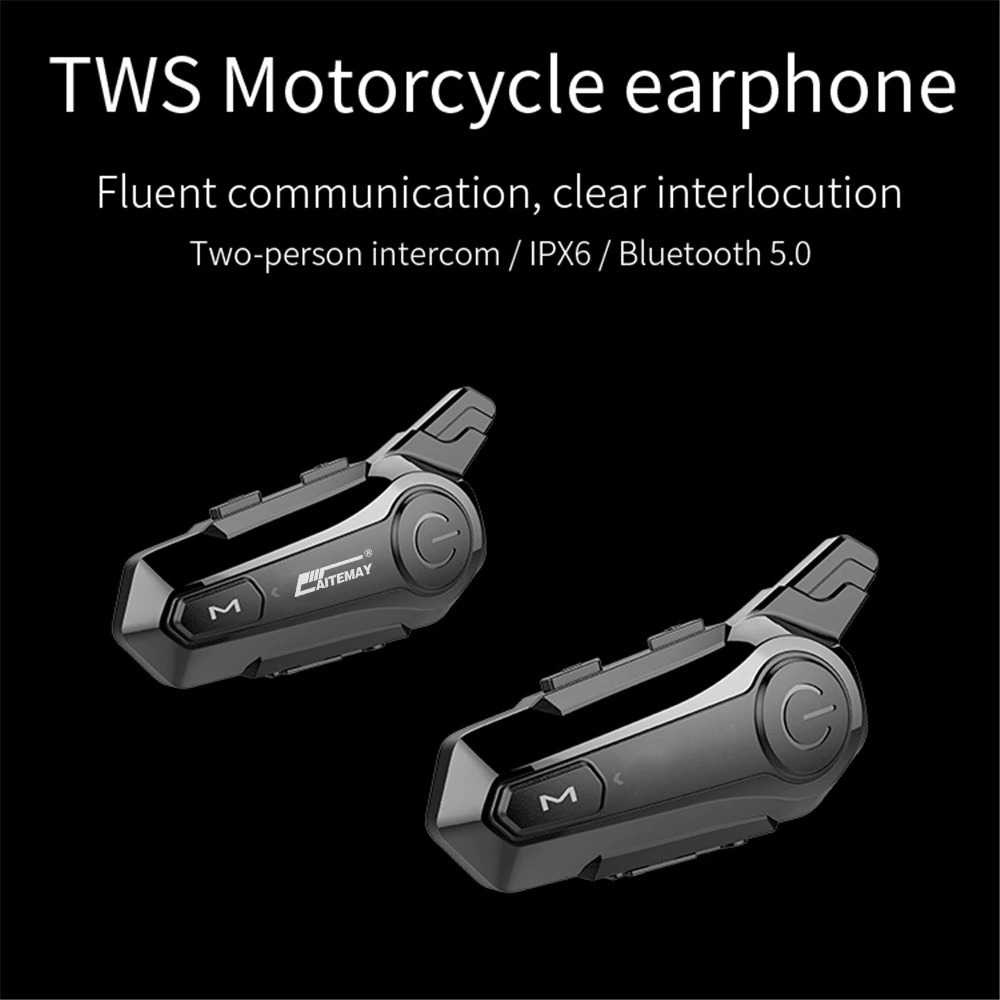 Caitemay Intercom Helm Motor Headset Helmet Bluetooth 5.0 1 PCS - E1