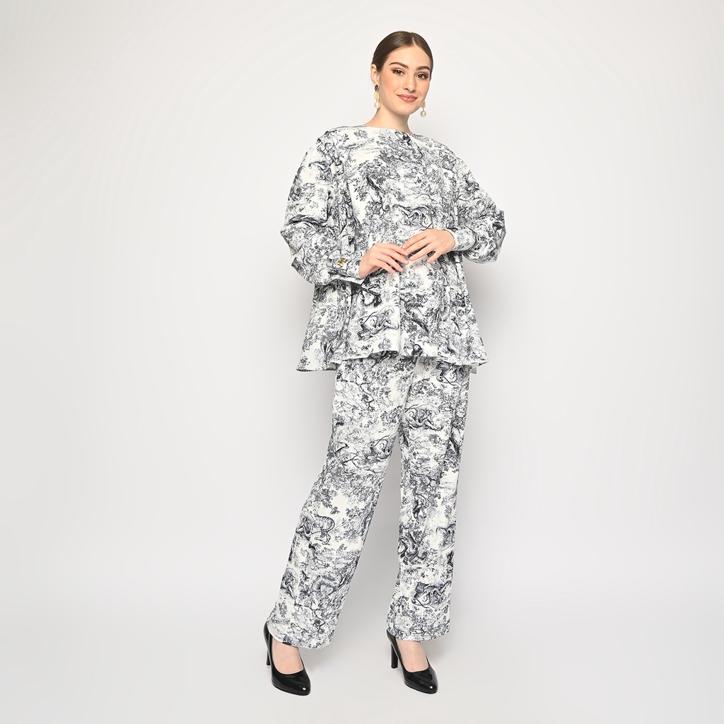 Fanesha One Set | One Set Wanita | One Set Printing | One Set Motif | One Set Crinkle