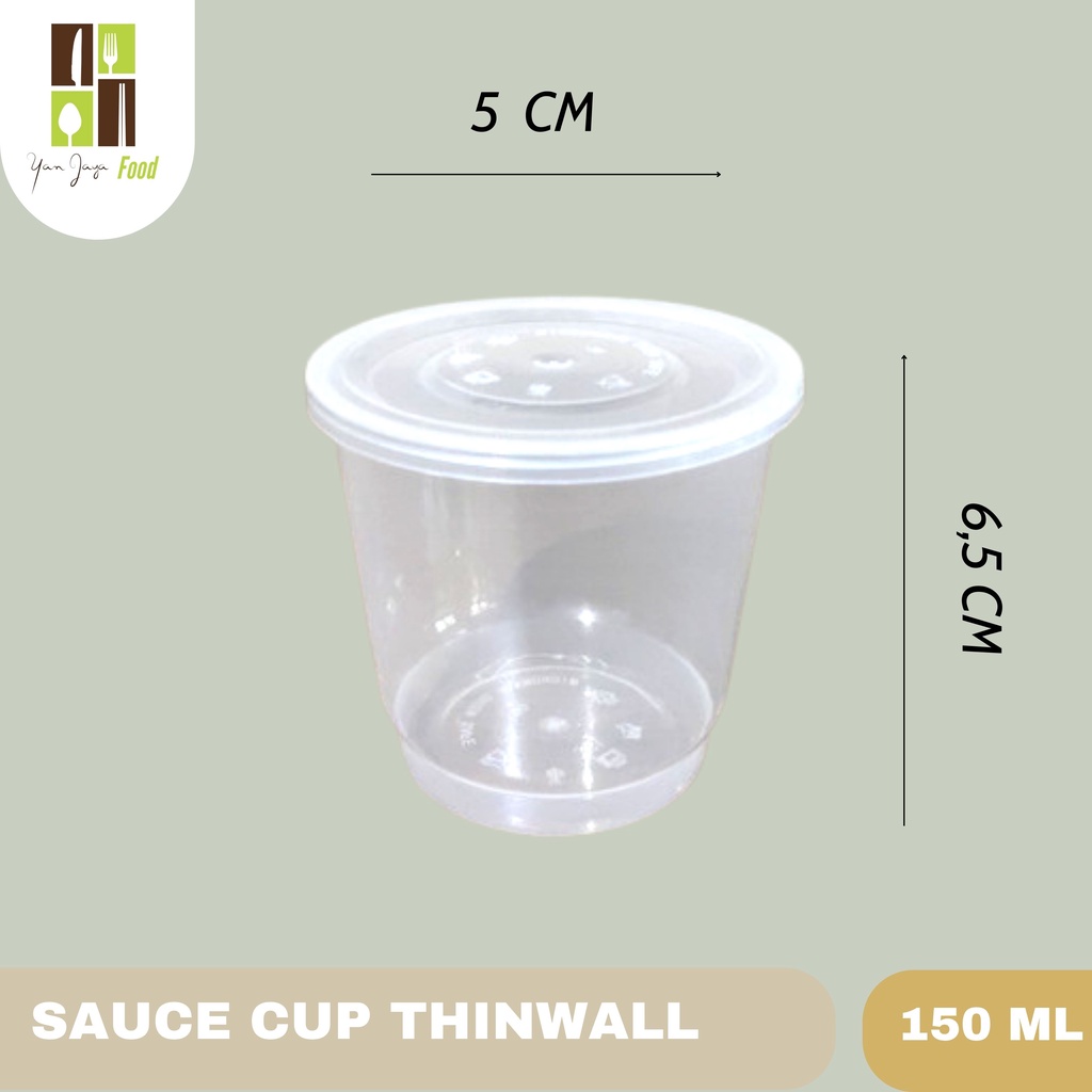 Jual Thinwall Cup 150 Ml Cup Sambalpuding Isi 25 Pcs Shopee Indonesia 7812