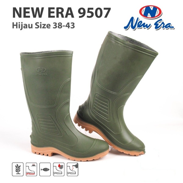 Sepatu Boot Tinggi New Era 9507 APD Kontruksi Proyek Perkebunan Pertanian | Sepatu Boots New Era 950