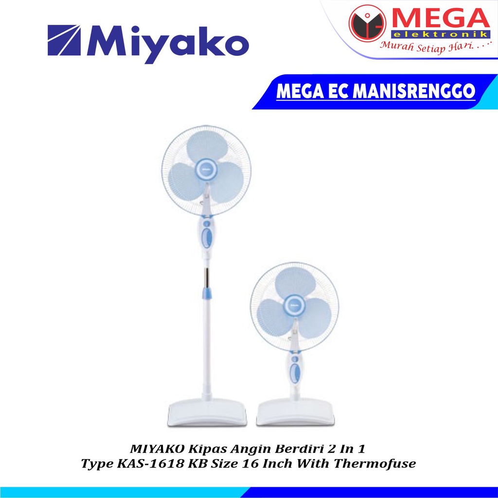 KIPAS ANGIN MIYAKO KAS-1618 KB / KAS 1618 KB / KAS1618KB BERGARANSI