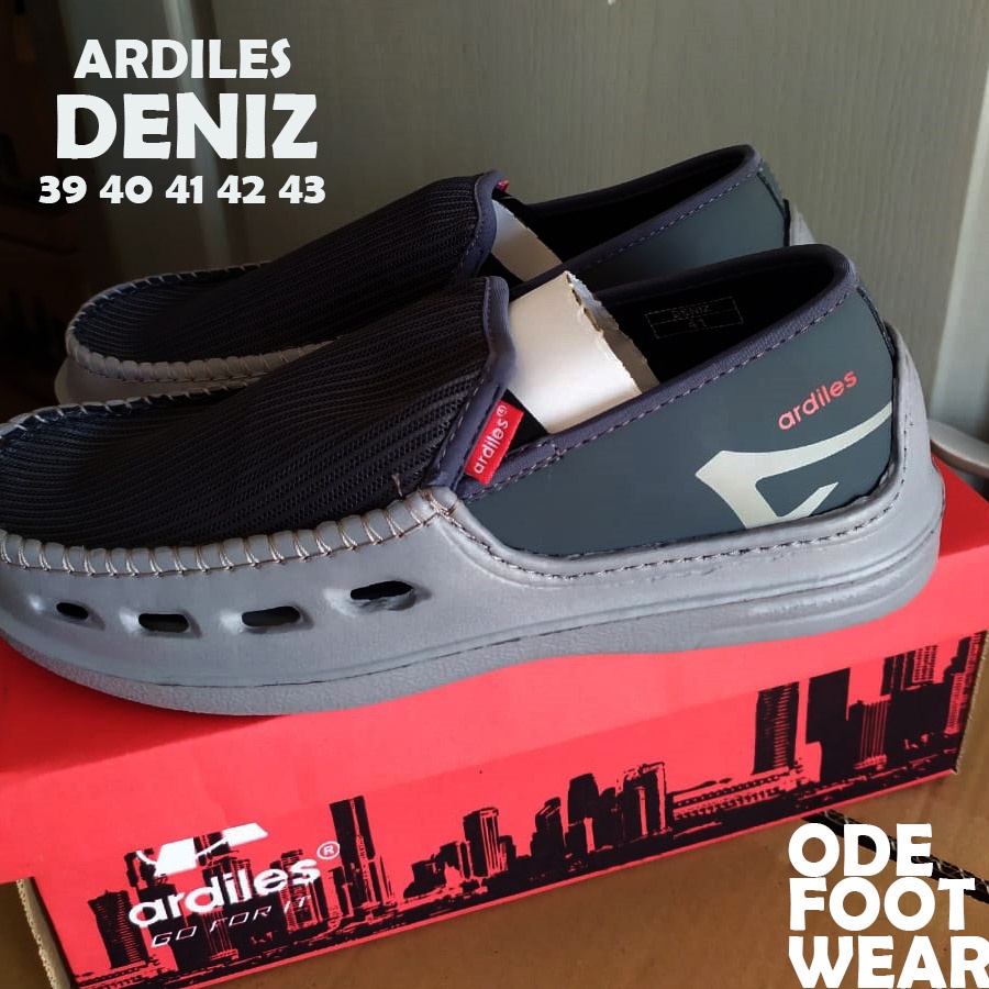 Sepatu pria slip on original ardiles nyaman anti selip kuliah kerja santai cepat kering - RPM hitam