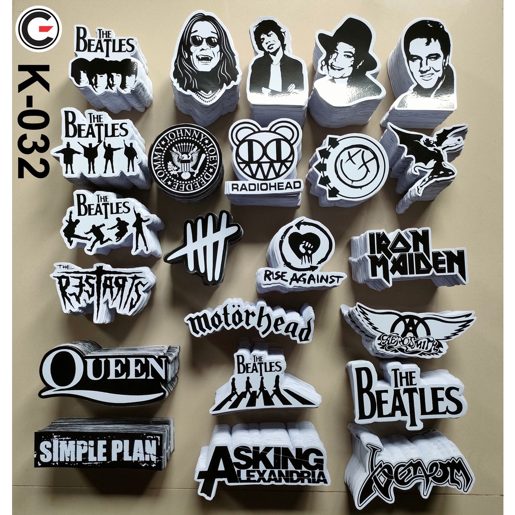 

23pcs STIKER PACK/ ISI SERI, STICKER MUSIC, STIKER HITAM PUTIH