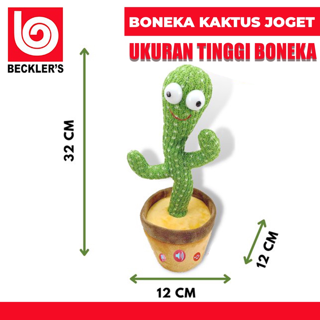 Mainan Boneka Kaktus Joget  Charger USB /  Cactus Boneka Kaktus Goyang dan Bicara Kaktus Joget Ngomong