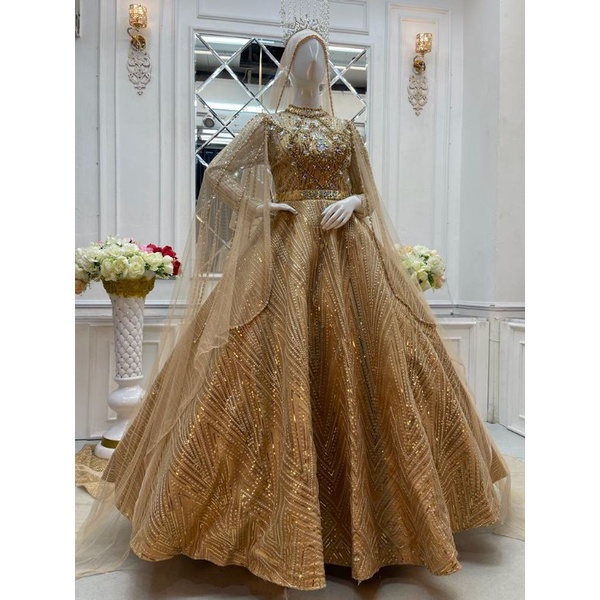 GAUN PENGANTEN BARBY JUMBO /BAJU PENGANTIN/GAUN SLIM DRES/GAUN BARBY/WEDING DRES