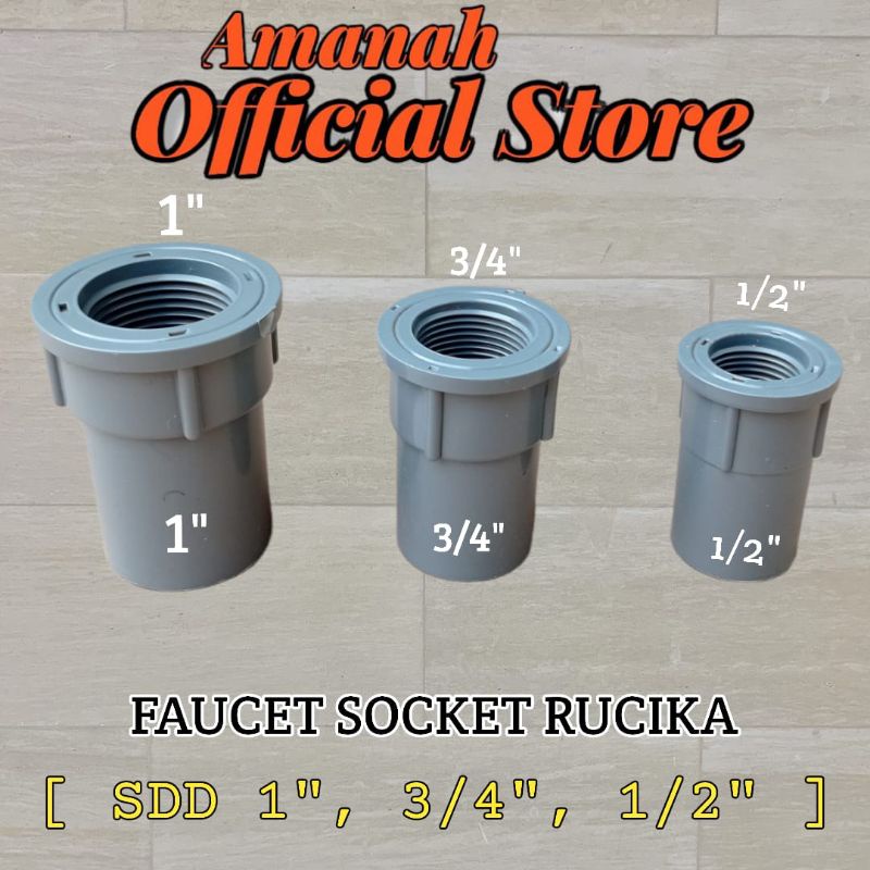 RUCIKA SDD 1/2" AW / SDD 3/4" AW / SDD 1" AW FAUCET SOCKET