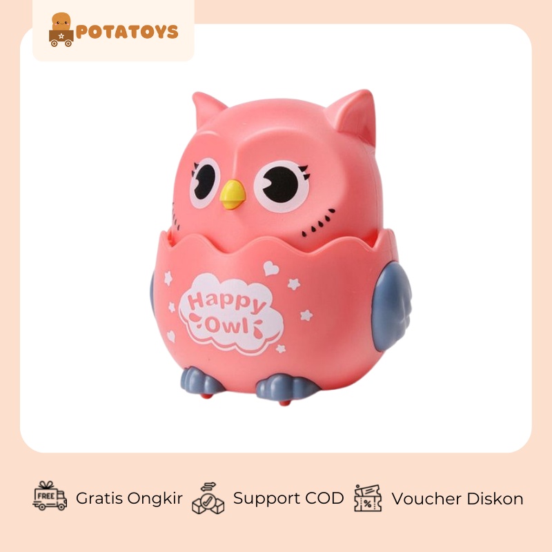 [ Potatoys ] Mainan Bayi Owl / Happy Owl / Mainan Rotating Owl