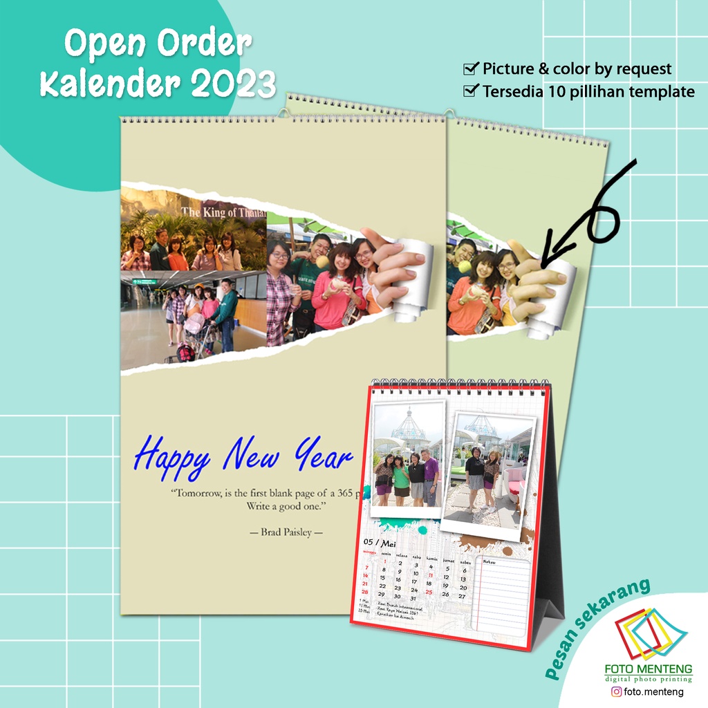 

Kalender Meja Custom Foto