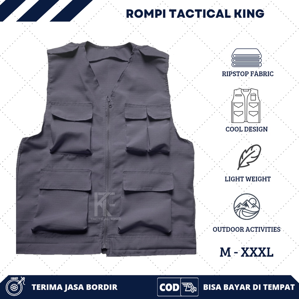 rompi tactical/rompi king/rompi outdoor/rompi lapangan/rompi salancar