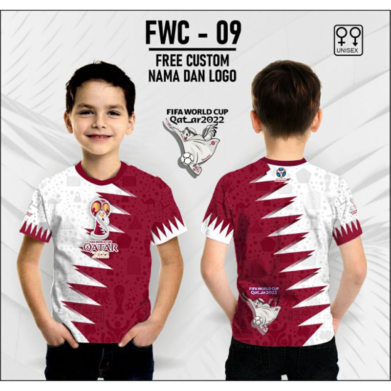 Baju piala dunia qatar 2022 anak jersey piala dunia qatar fwc anak