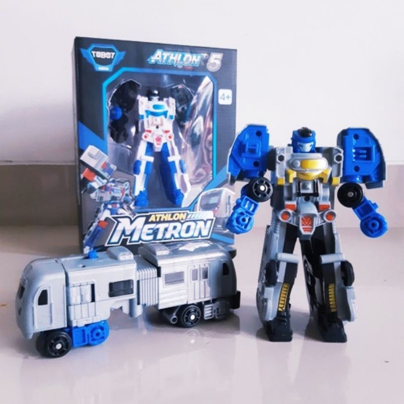Mainan Robot berubah bentuk jadi kereta / Tobot Kereta Mini / Robot Metro Mini / kado ulang tahun / 