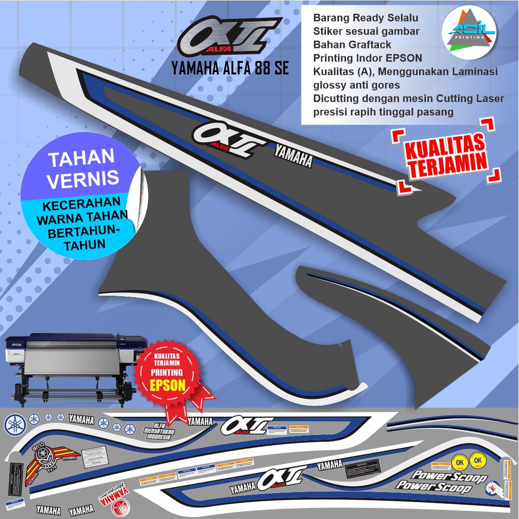 STRIFING YAMAHA ALFA 88 LIMITED STIKER YAMAHA ALFA 88 LIMITED LOGO YAMAHA ALFA 88 LIMITED