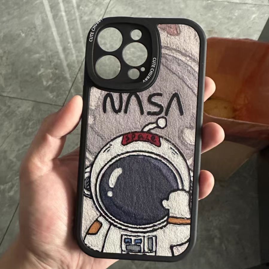 Case Bahan TPU Desain Astronot Untuk iPhone 14 14pro 14Plus 14prm 13 13pro 13pro 11 7Plus 8Plus Xr XS 12pro Max