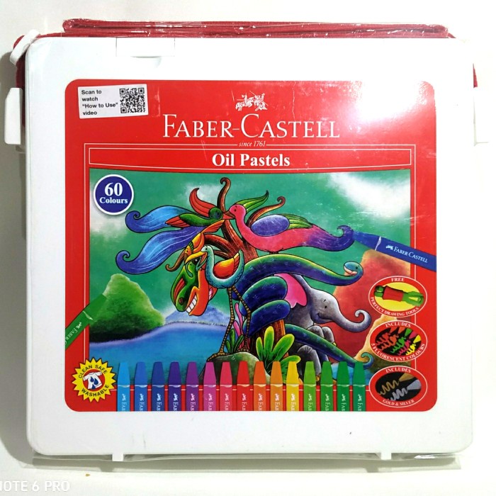 

Crayon warna/Crayon gambar/Alat lukis/craf/Crayon Faber Castle/isi: 60 - 60 Pcs