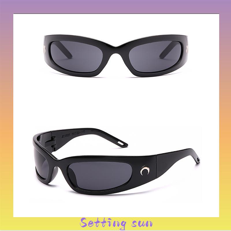 Kacamata Sepeda Kacamata Pria Hitam Uv400 Kacamata Motor Kacamata Sport Ourdoor Fashion Sunglasses TN