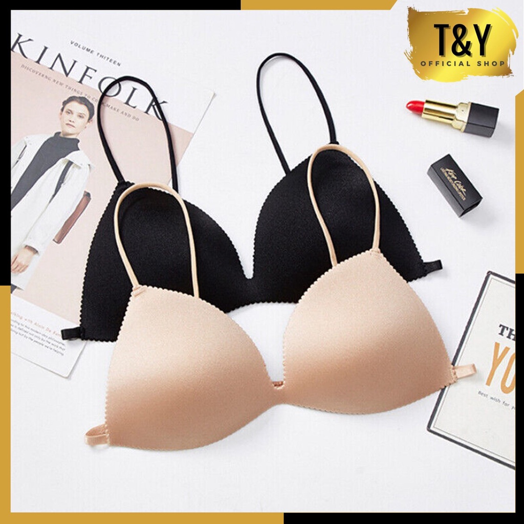 T&amp;Y Bra Wanita 6576 Cup Segitiga Tanpa Kawat Model Sexy Elastis Pakaian Dalam Wanita Murah Import