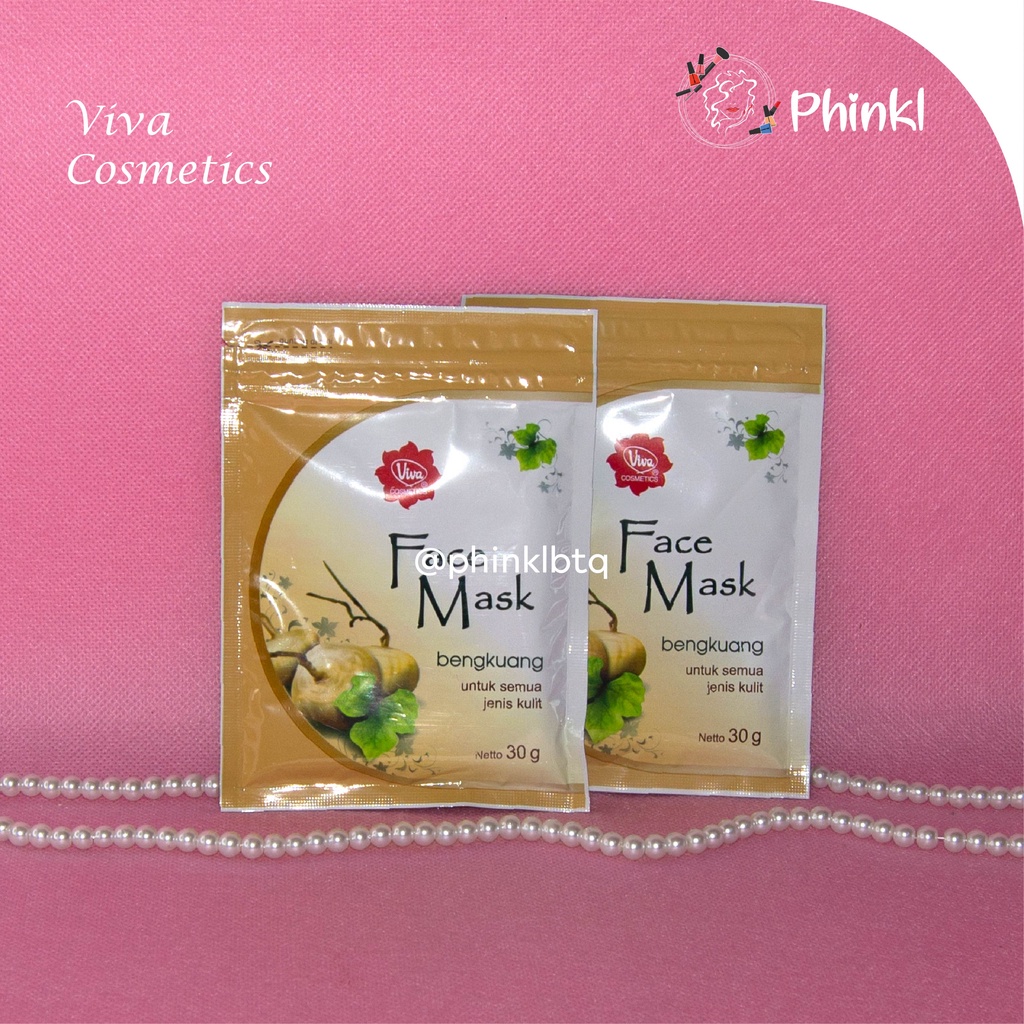 `ღ´ PHINKL `ღ´ 【v】【i】【v】【a】 Viva face mask masker bubuk natural organik bahan alami