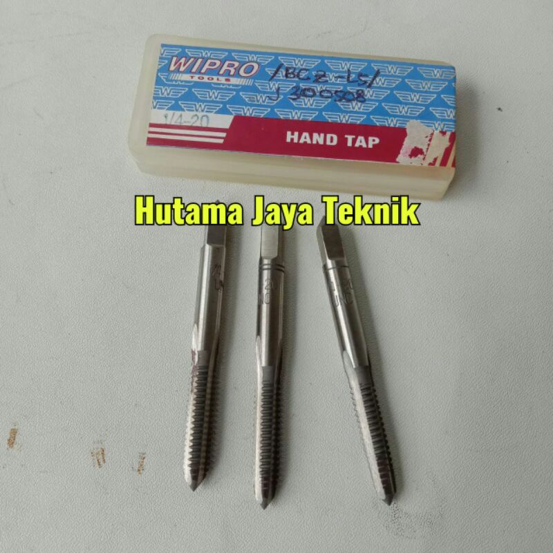 Hand Tap Inchi Unc Kasar 1/4 drat 20 Wipro