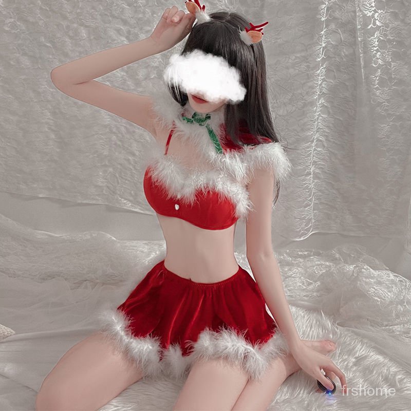 Seragam Natal seragam cosplay pakaian dalam Kostum Natal kostum cosplay cosplay mewah kostum dua pot