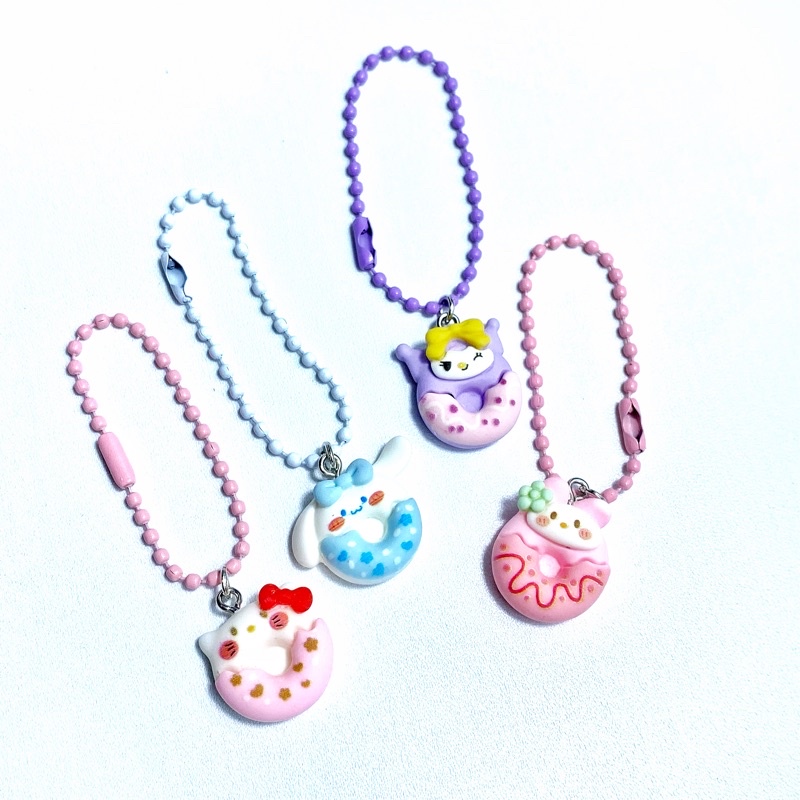 gantungan kunci sanrio melody korumi hello kitty cinnamorol karakter keychain donut donat