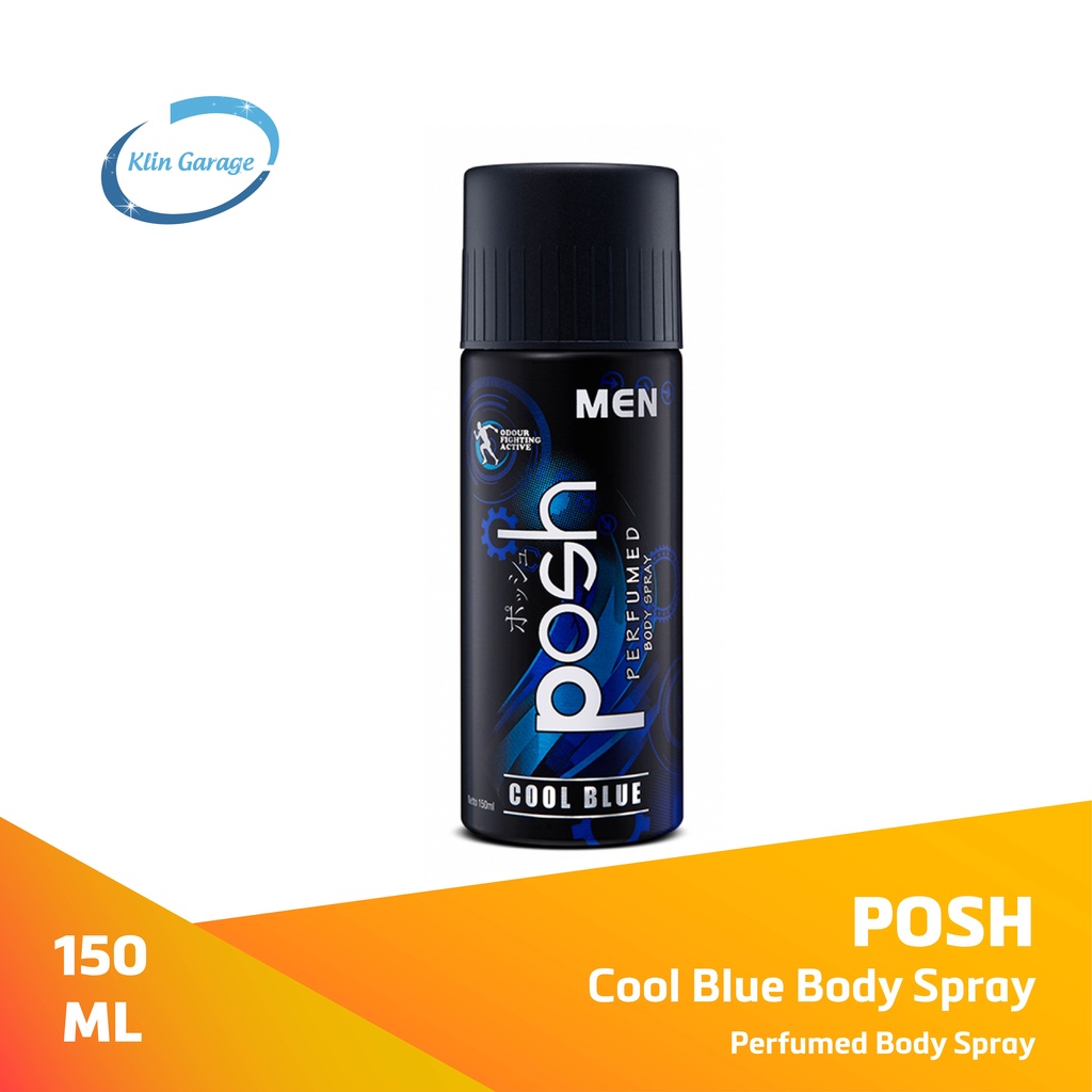 Posh Men Body Spray Cool Blue 150 ml - Deodorant Parfum Badan Pria