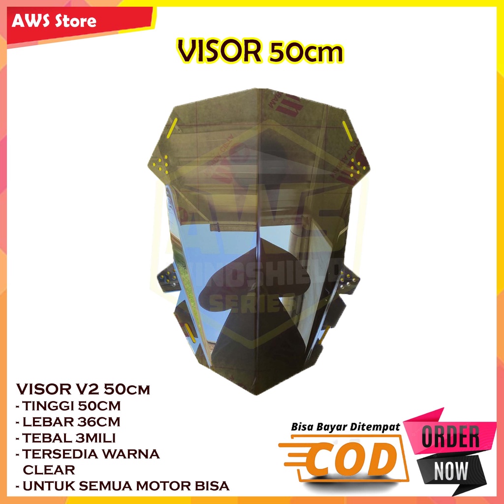 Visor universal 50cm aws / windshield v2 50cm aws