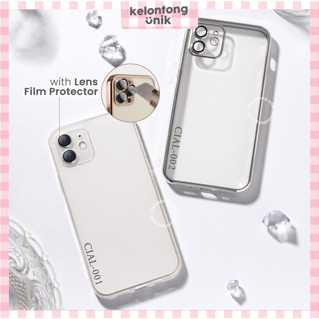 (Seri 1) For iPhone - Gold Plating Case + Camera Lens Film Protection