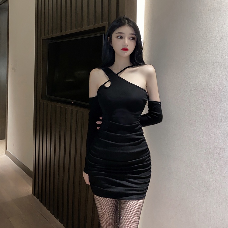 Dress Seksi Import French Dress Melar Hitam Wanita Sexy Warna Black Murah