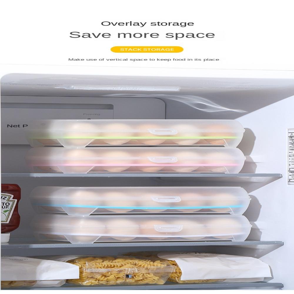 Solighter Sealing Storage Box Dapur Gadget Karton Kulkas Fresh Storage Organizer Eggs Tray Keranjang Telur