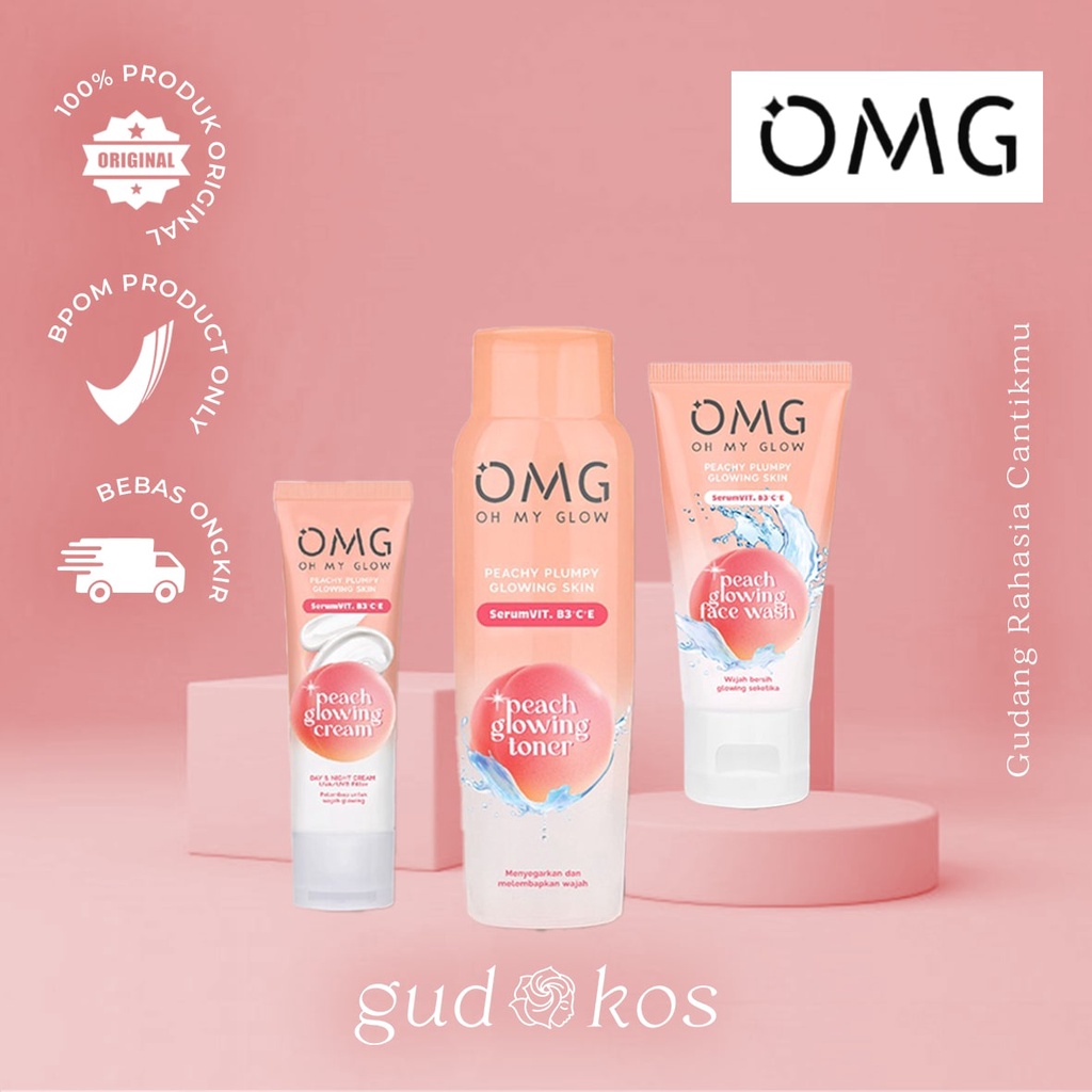 OMG Peach Glowing Series | Toner | Face Wash | Cream